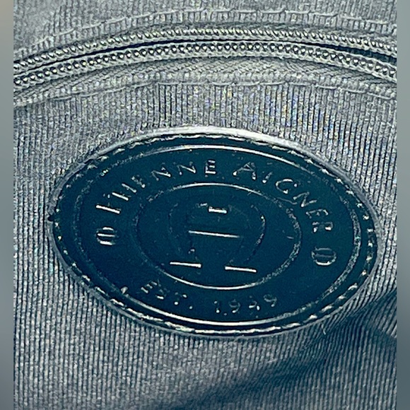 🌺Rare Etienne Aigner Multi Colored Brown & Black Tones Tote Bag | Purse🌸🌺 - Picture 8 of 14